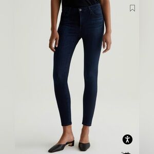 28R AG Jeans Adriano Goldschmied the Legging Ankle Super Skinny Ankle Dark Blue